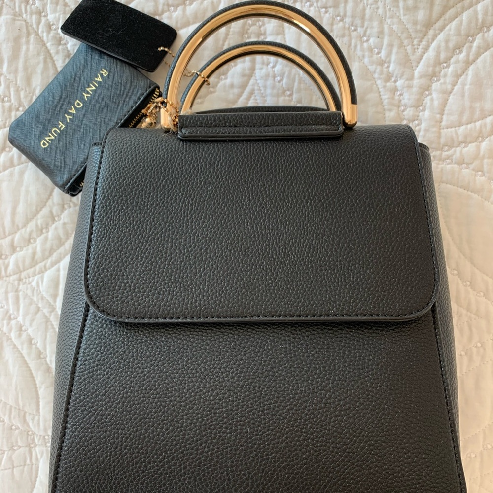 Convertible Vegan Leather Backpack/ Shoulder Bag